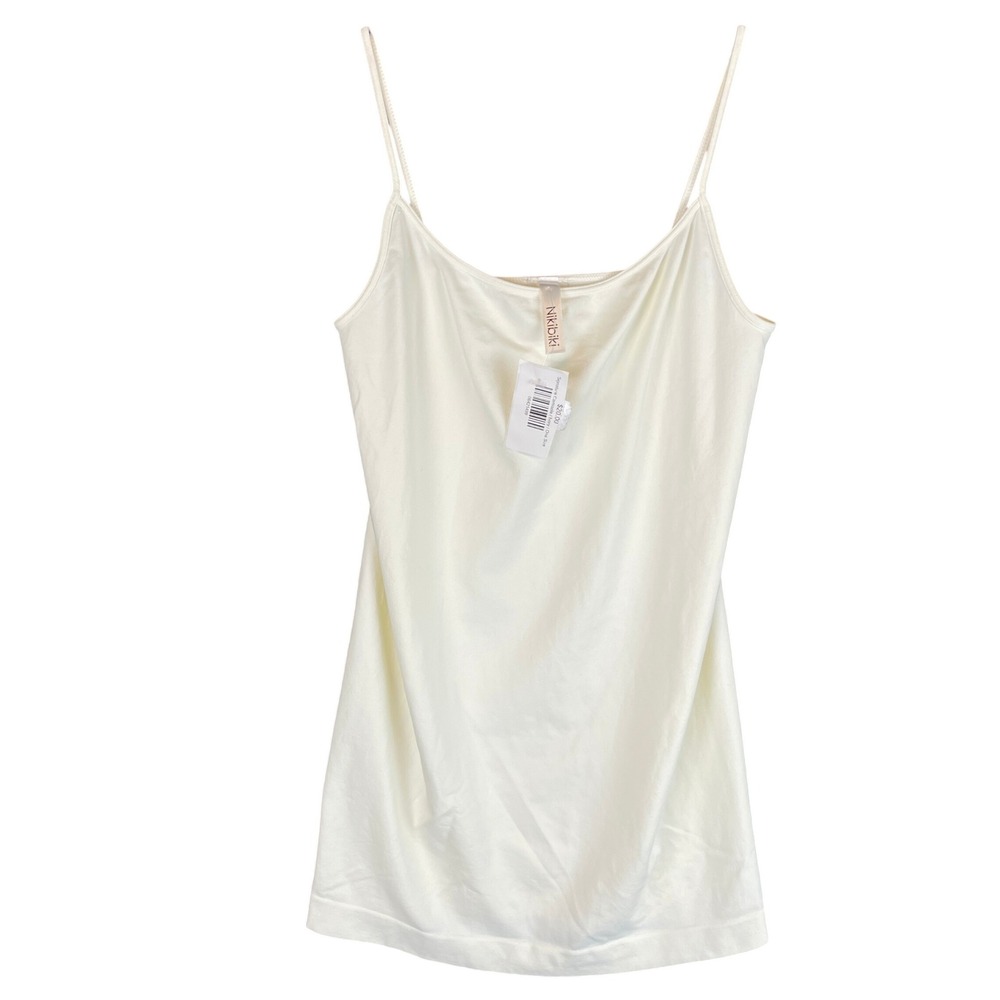 Nikibiki Womens Seamless Camisole Tank Top Cream Off-White NS4011 OS NEW